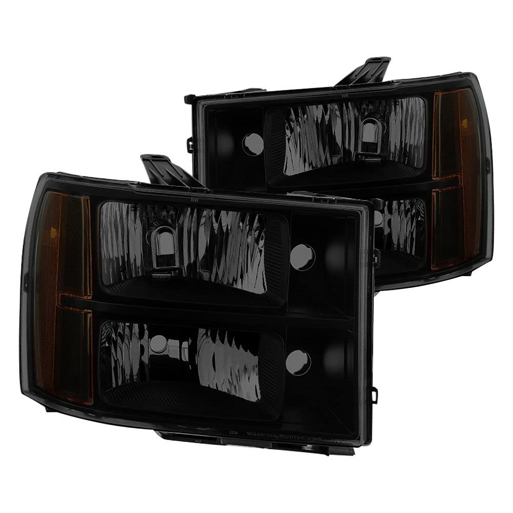 Headlight Xtune HD-JH-GSIE07-AM-BSM (GMC Sierra 07-13 Black Smoked Crystal s)