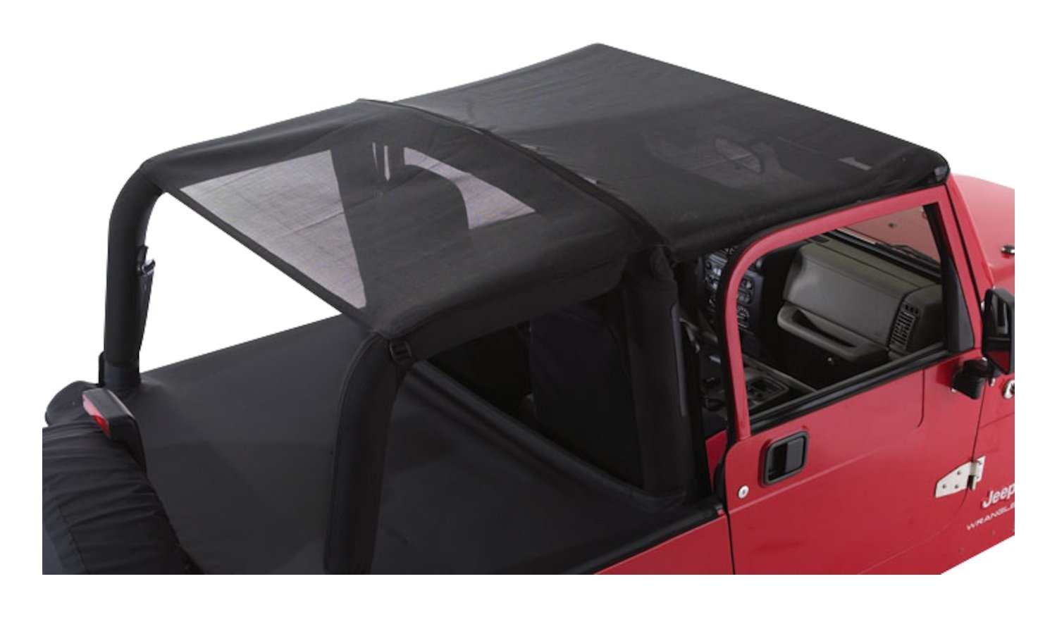 CB30111 RT Off-Road Beach Topper Black Mesh For 2007-12 Jeep Wrangler 4-DR