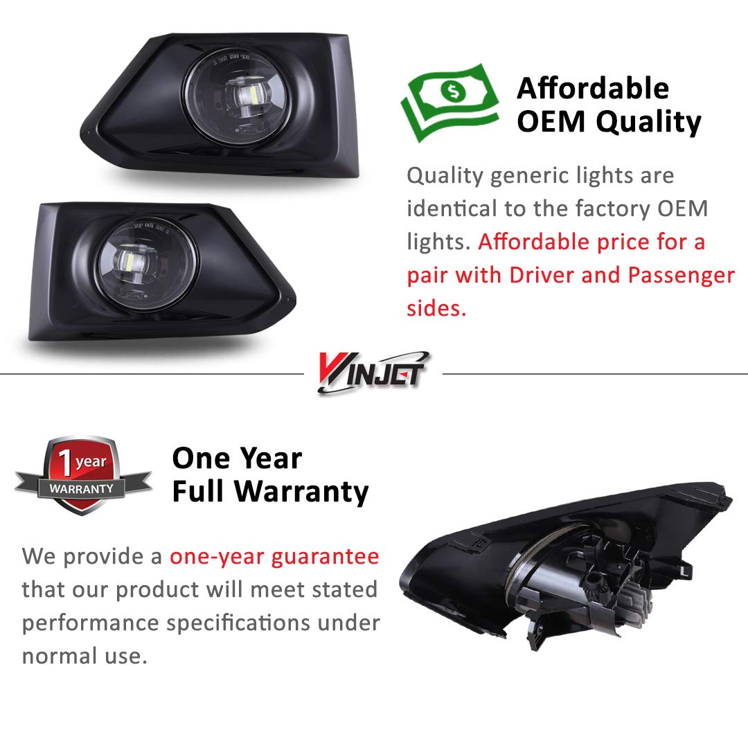 Fog Lights Winjet Compatible with [2019 2020 2021 2022 Nissan Altima] Driving LED Fog Lights + Switch + Wiring Kit