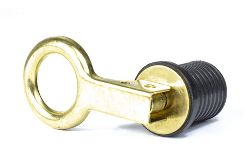 Moeller 053056-10 Marine Snap Down Drain Plug, 1" Brass