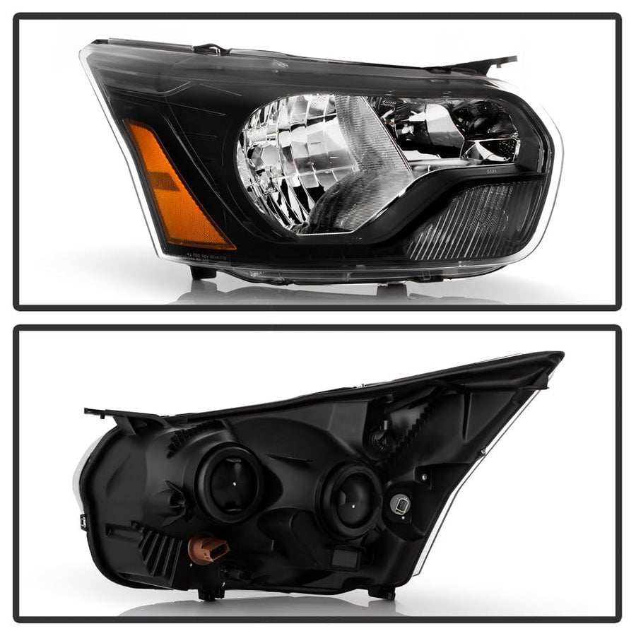 Ford Transit T250 T350 2500 3500 15-20 Spyder (POE) Halogen Headlight - Low Beam-H11(Included) ; High Beam-HB3(Included) ; Signal-3157NA(Included) - OE Black Right