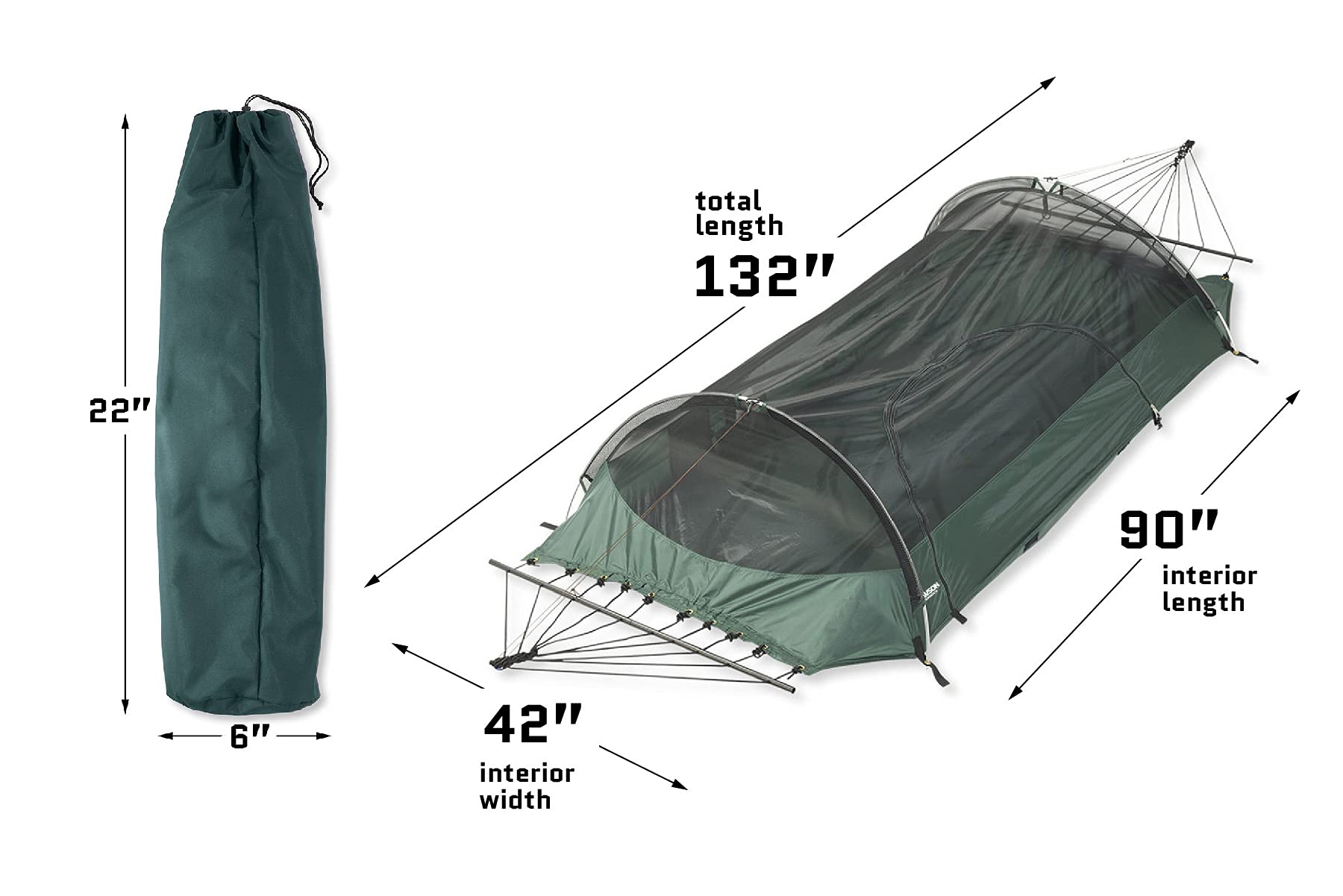 Blue Ridge Camping Hammock and Tent Lawson (Rainfly and Bug Net Included)