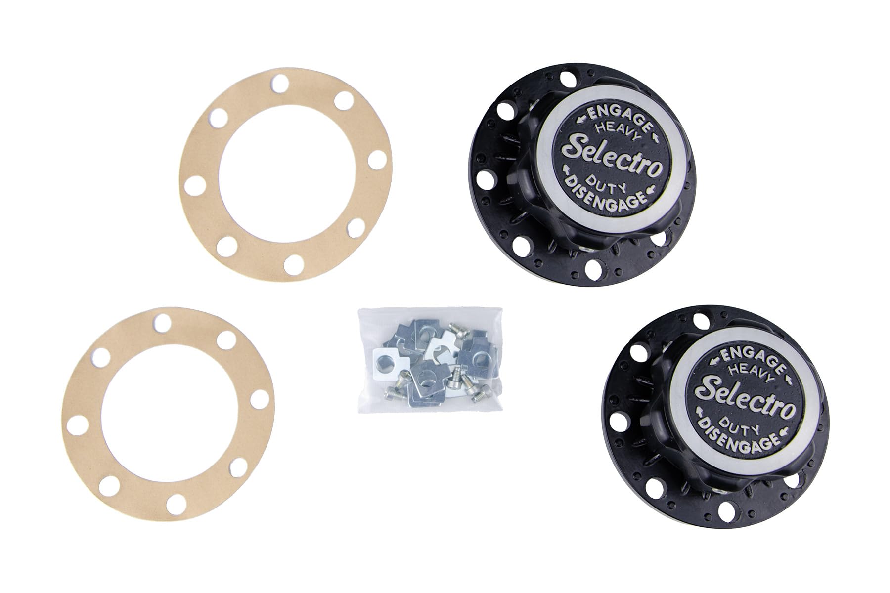Mile Marker Pair of Black 11034-01 Selectro Hubs Conversion Kit fits 1976 1989 1 Ton W-300 Series - Built for Durability & Reliability in Extreme Off Road Conditions