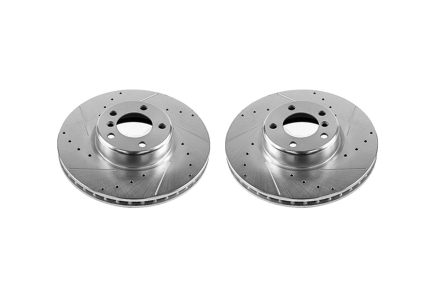 Front Power Stop EBR1402XPR Drilled and Slotted Evolution Rotor Pair