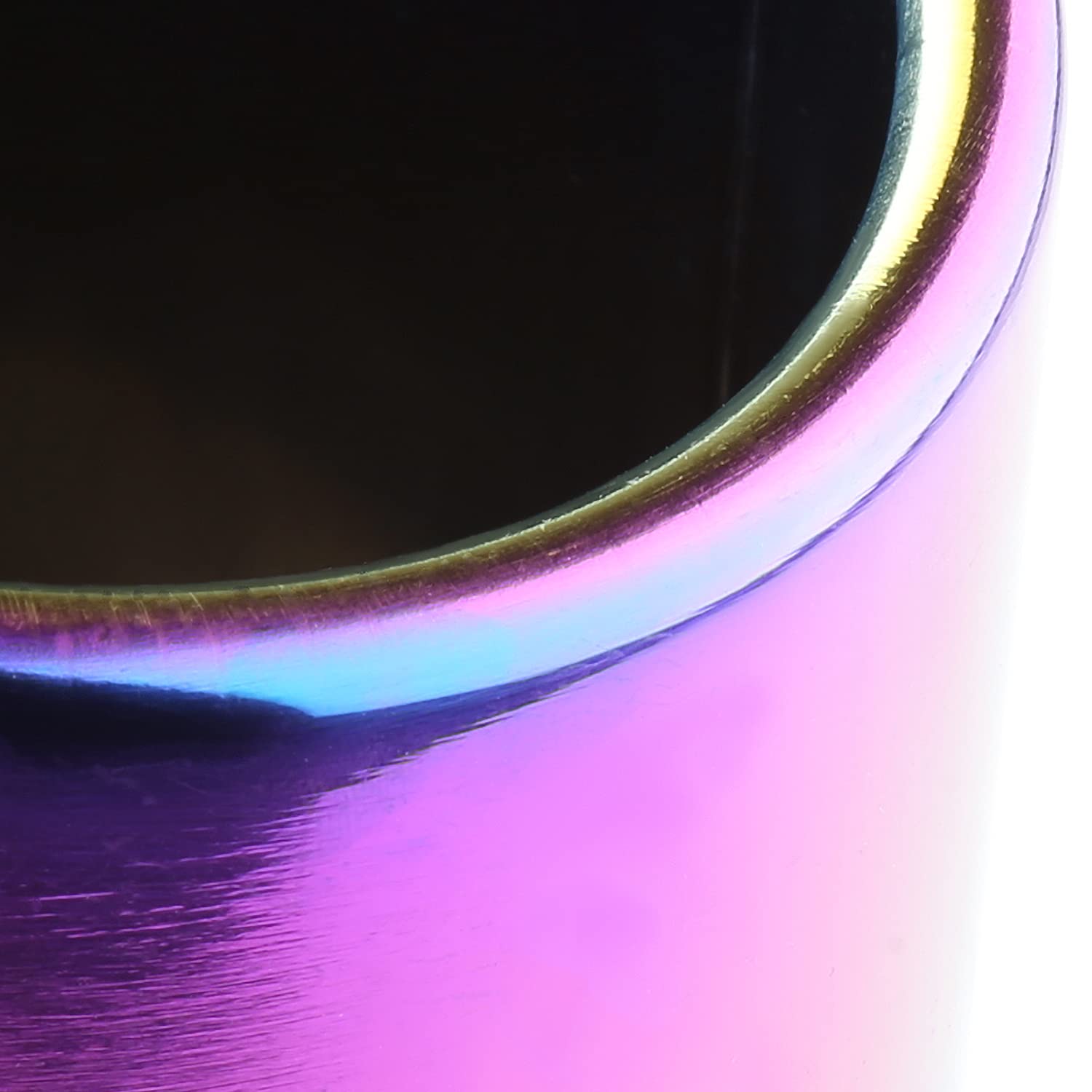 2.5" Inlet Spec-D Tuning 3.875" Purple Slant Titanium Burnt S/S Steel Exhaust Muffler Tip