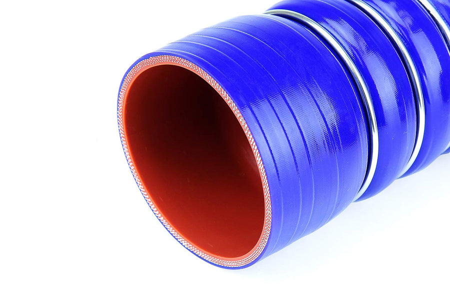 HPS Silicone High Temperature CAC-400-COLD 4-ply Reinforced Charge Air Cooler Hose Cold Side, 100 PSI Maximum Pressure, 6" Length, 4" ID, Blue