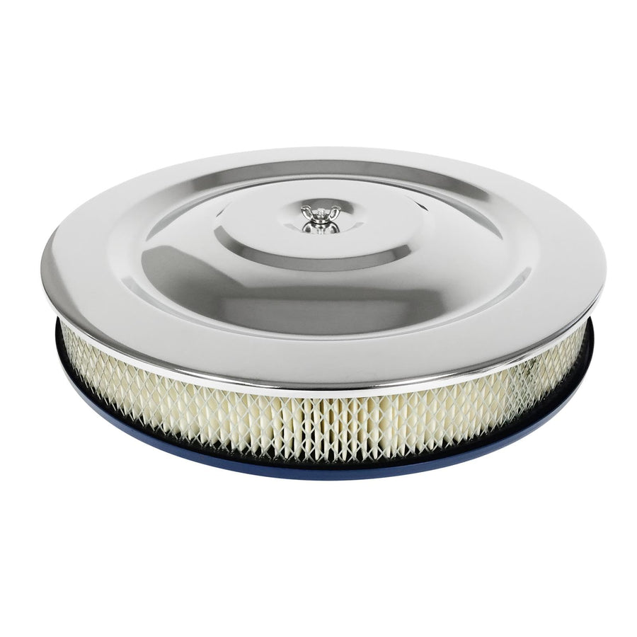 Chrome Hi-Po Air Cleaner Assembly With Offset Base Scott Drake C5ZZ-9600-W-Os