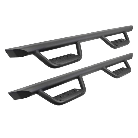 Dominator Xtreme D2 Sidestep & Brackets Go Rhino | Mild Steel, Textured Black | D224043T | Fits 2007-2018 Chevrolet/GMC Silverado/Sierra 1500 Double Cab & Other Trucks (See Description)
