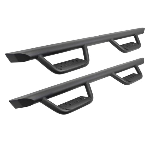 Dominator Xtreme D2 Sidestep & Brackets Go Rhino | Mild Steel, Textured Black | D224052T | Fits 2007-2019 Chevrolet Silverado & GMC Sierra 1500, 2500 HD, 3500 HD Crew Cab (See Description)