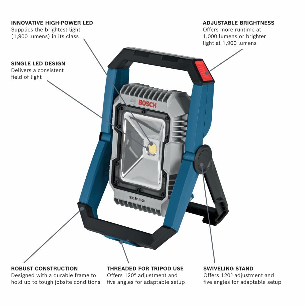 18 V BOSCH GLI18V-1900N LED Floodlight (Bare Tool)