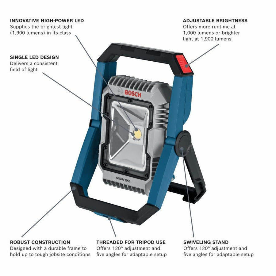 18 V BOSCH GLI18V-1900N LED Floodlight (Bare Tool)