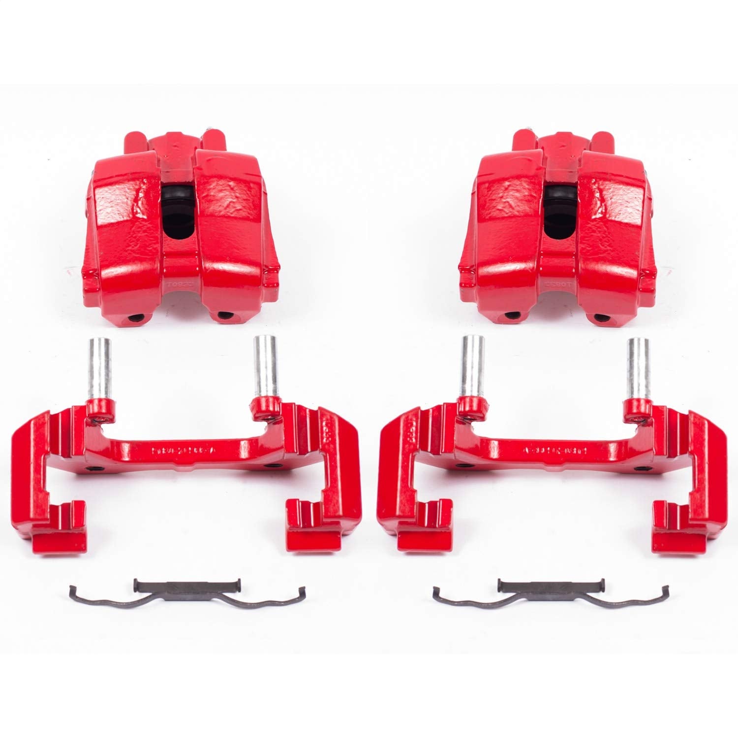 Power Stop Pair of High-Temp Red Powder Coated Front Calipers for Ford Escape 2009-2012, Mazda Tribute 2011, Mercury Mariner 2009-2011 [Model Specific]