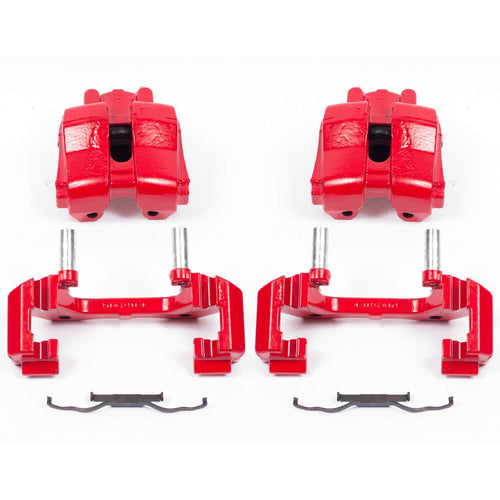 Power Stop Pair of High-Temp Red Powder Coated Front Calipers for Ford Escape 2009-2012, Mazda Tribute 2011, Mercury Mariner 2009-2011 [Model Specific]