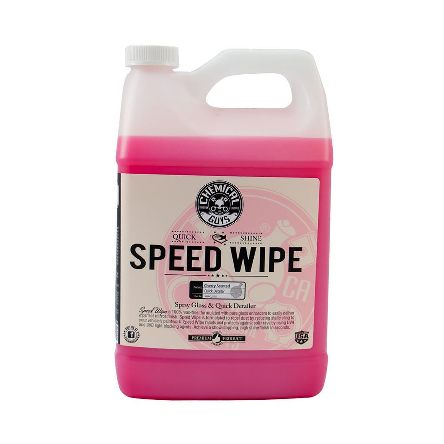 Chemical Guys Speed Wipe Quick Detailer - Streak-Free Shine, High Gloss, Detail Spray for Cars, Trucks, Motorcycles, RVs, and More, Safe on Paint, Glass, Wheels, and Trim, Cherry Scent, 128 fl oz