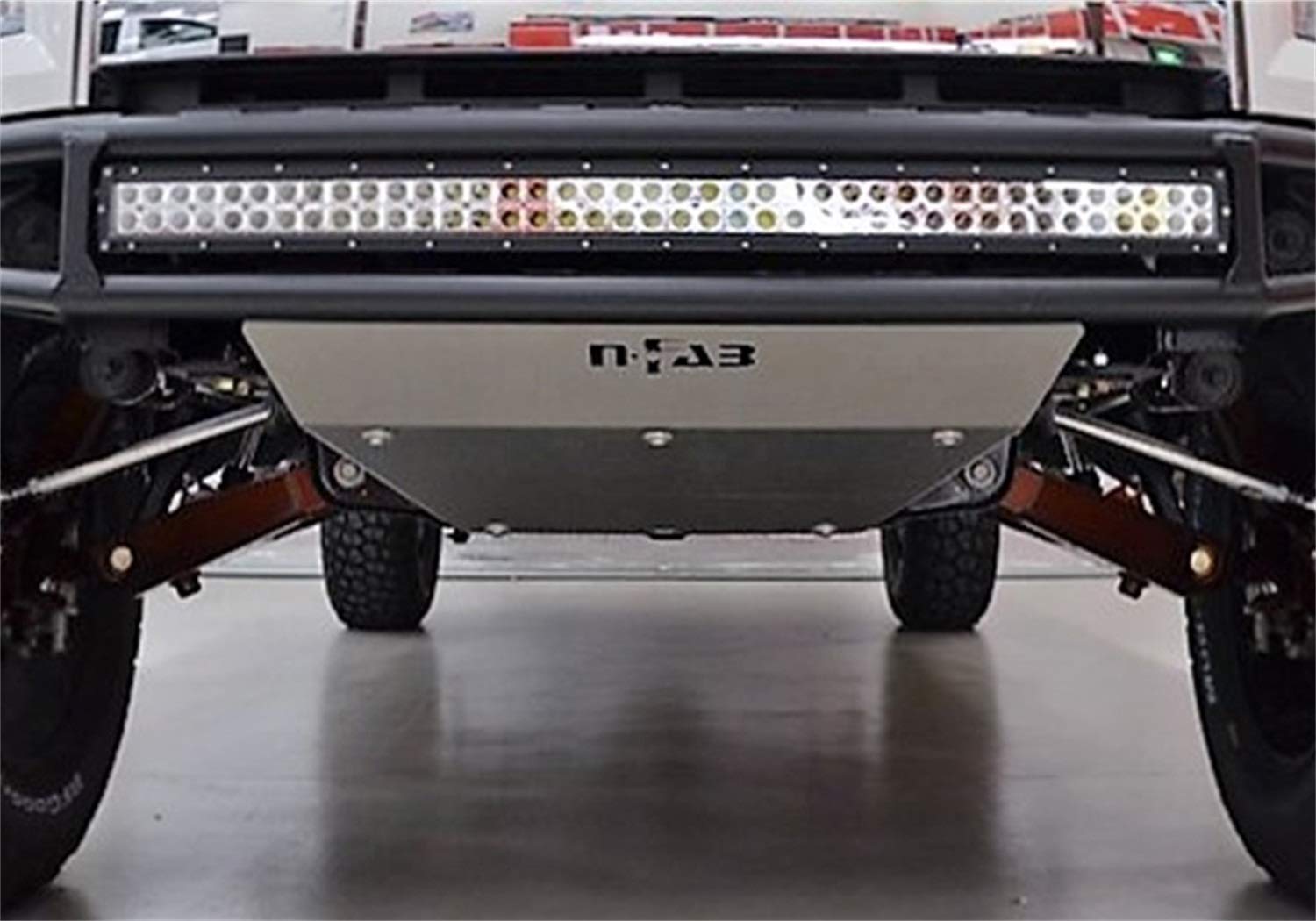 Front Bumper N-Fab for Silverado | 40" Multi-Mount System, Aluminum Skid Plate, Textured Black | C161MRDS-TX | Fits 2016-2019 Chevrolet Silverado 1500