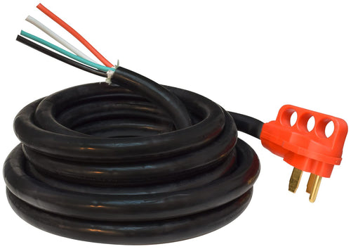 Mighty Cord Valterra A10-5025END 50 Amp Non-Detachable Power Cord w/Handle - 25', Red