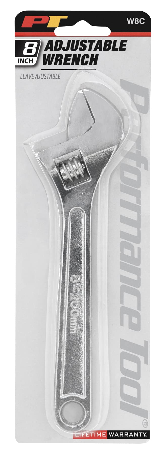 W8C Performance Tool Adjustable Wrench, 8