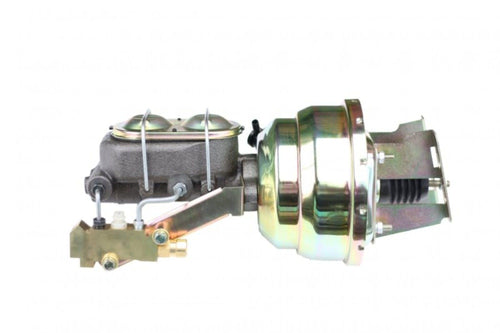 8 Inch LEED BRAKES Dual Power Booster, 1-1/8 Inch Bore Master, Side Mount Valve, Disc/Disc (Zinc)