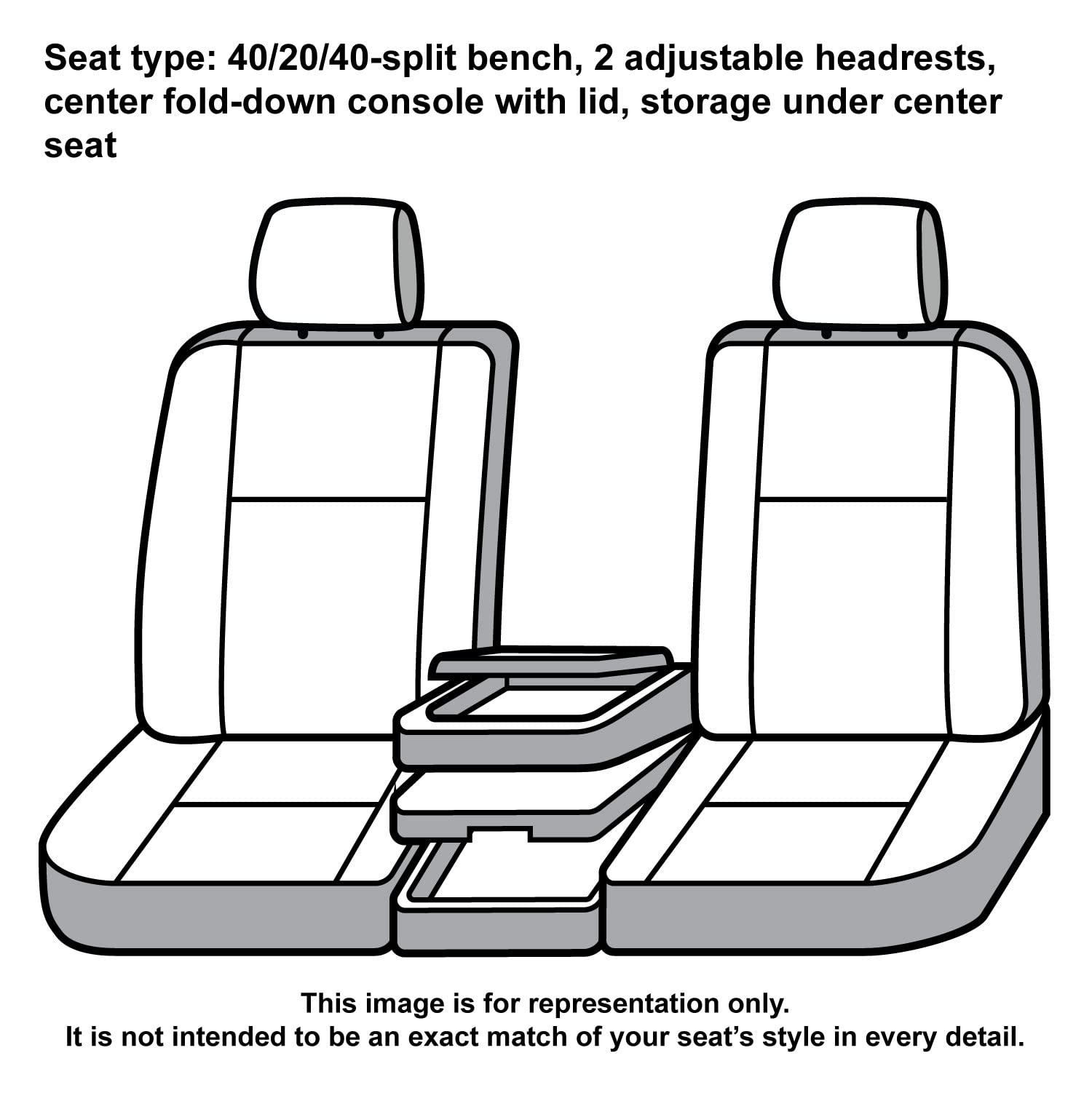 Covercraft Super Dux Carhartt SeatSaver Custom Seat Covers | SSC3484COBK | 1st Row 40/20/40 Bench Seat | Compatible with 2019-2021 Ram 2500/3500 | Black