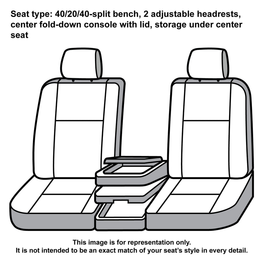 Covercraft Super Dux Carhartt SeatSaver Custom Seat Covers | SSC3484COBK | 1st Row 40/20/40 Bench Seat | Compatible with 2019-2021 Ram 2500/3500 | Black