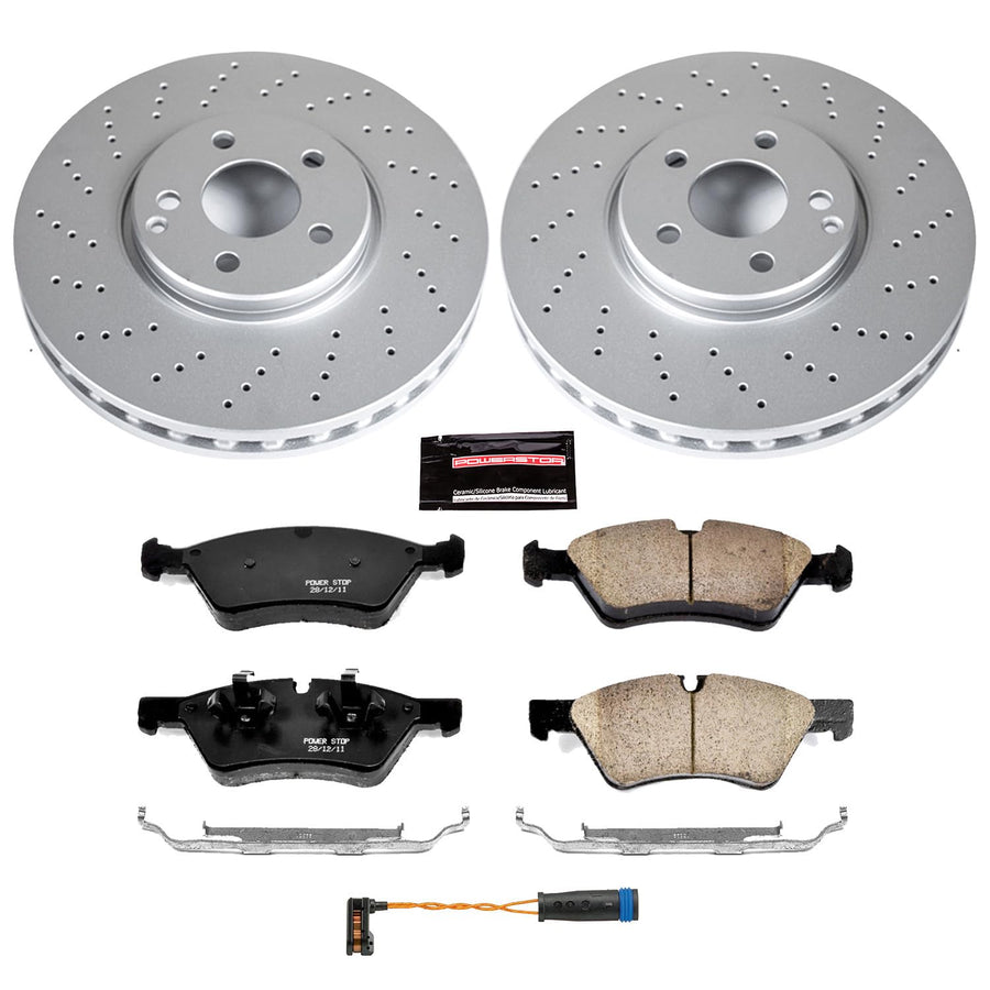 Power Stop Z23 Evolution Geomet Coated Brake Kit For Mercedes-Benz E550 2007-2009, E350 2007-2009 [Model Specific]