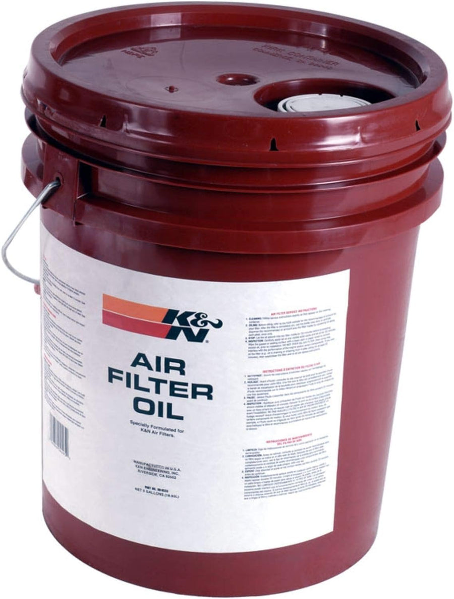5 Gallon K&N Air Filter Oil; Restore Engine Air Filter Performance and Efficiency, 99-0555