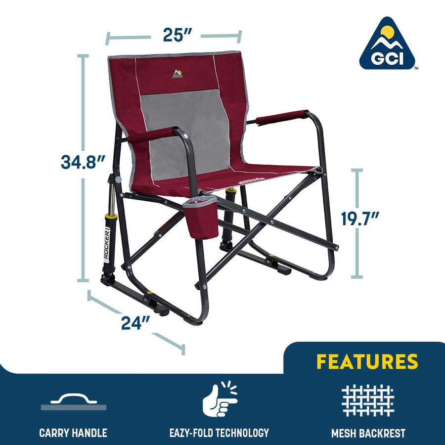 GCI Outdoor Rocking Chair Freestyle Rocker Outdoor with Beverage Holder