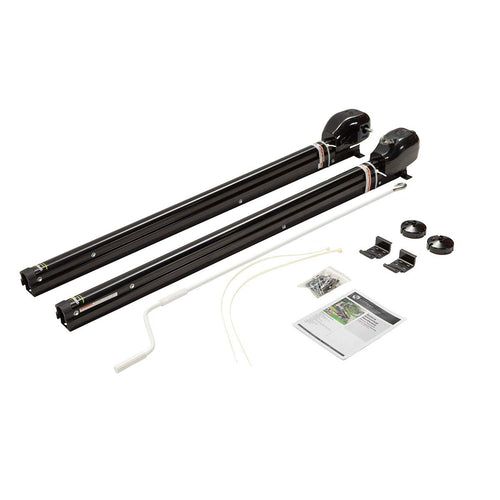 Hybrid Solera 69 in. Universal RV Awning Arms Hardware Kit, Easy to Install, Two-Position Pitch, Auto Rain Dump, Crank Wand, Installation Hardware Included, Simple One-Step Setup, Black - 434727
