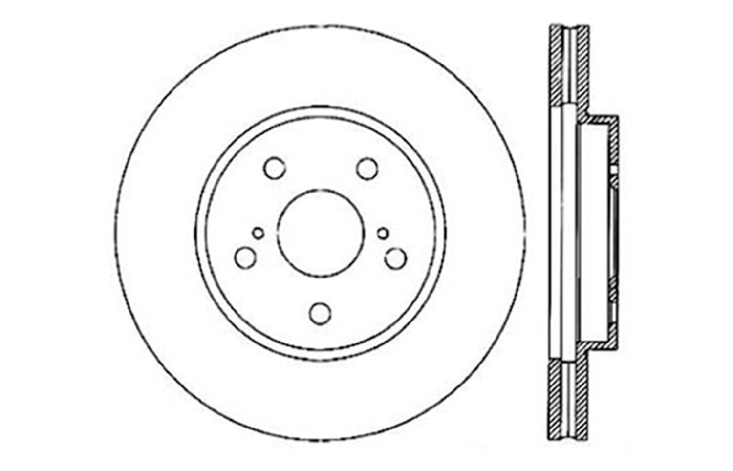 Sport StopTech 128.44125R Cross Drilled Brake Rotor (Front Right), 1 Pack
