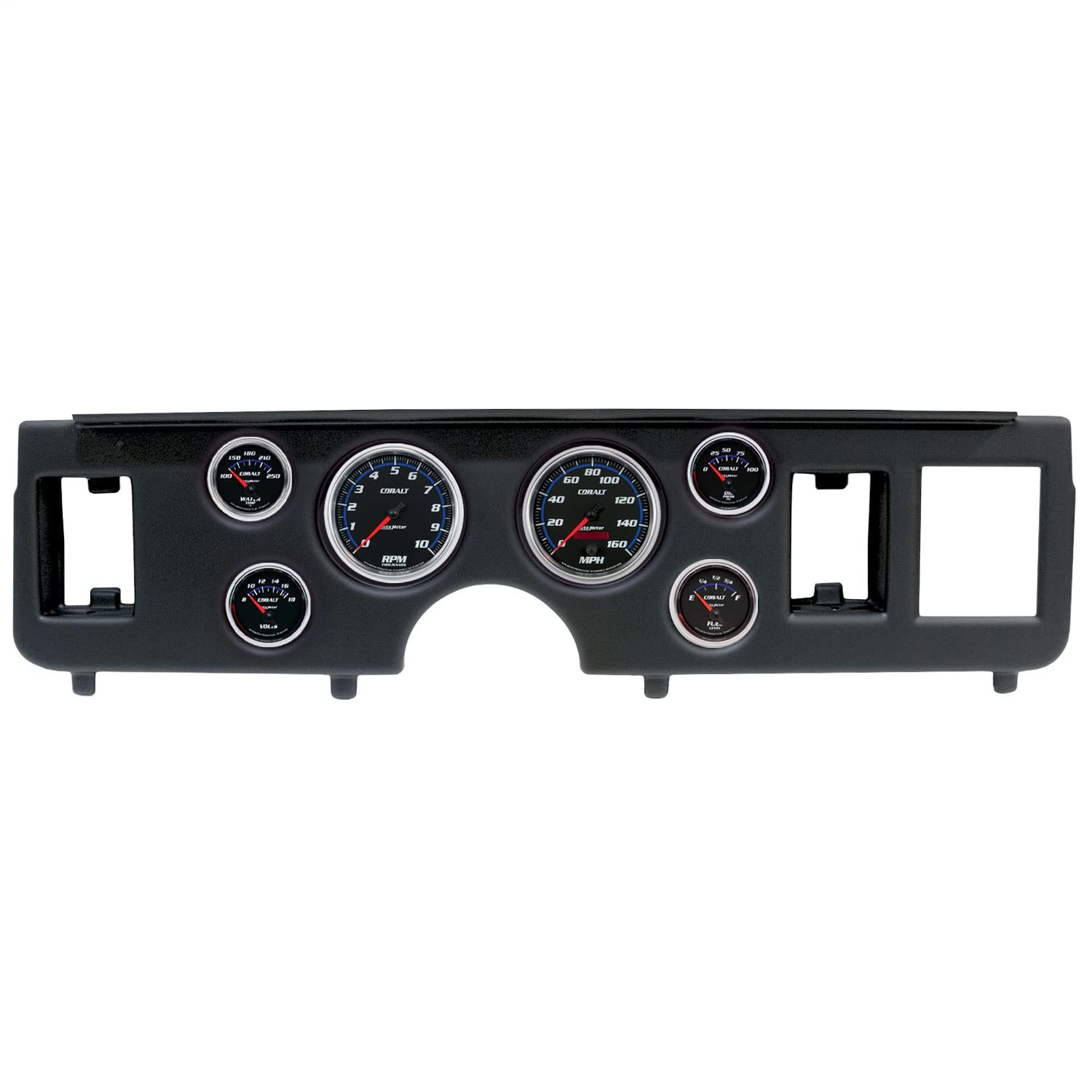 AutoMeter Dash Kit Direct Fit, (3 3/8" X2, 2 1/16" X4), Ford Mustang 79-86, Cobalt (2917-05)