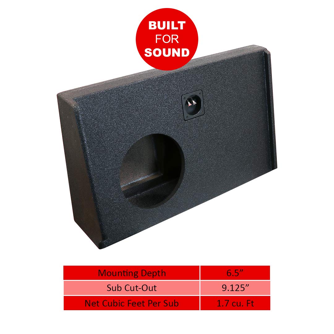 Bbox Single A181-10V 10” Vented Subwoofer Enclosure Fits 2008 - 2018 Chevrolet / GMC Silverado / Sierra Crew Cab