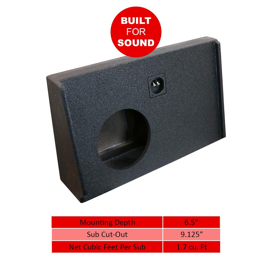 Bbox Single A181-10V 10” Vented Subwoofer Enclosure Fits 2008 - 2018 Chevrolet / GMC Silverado / Sierra Crew Cab