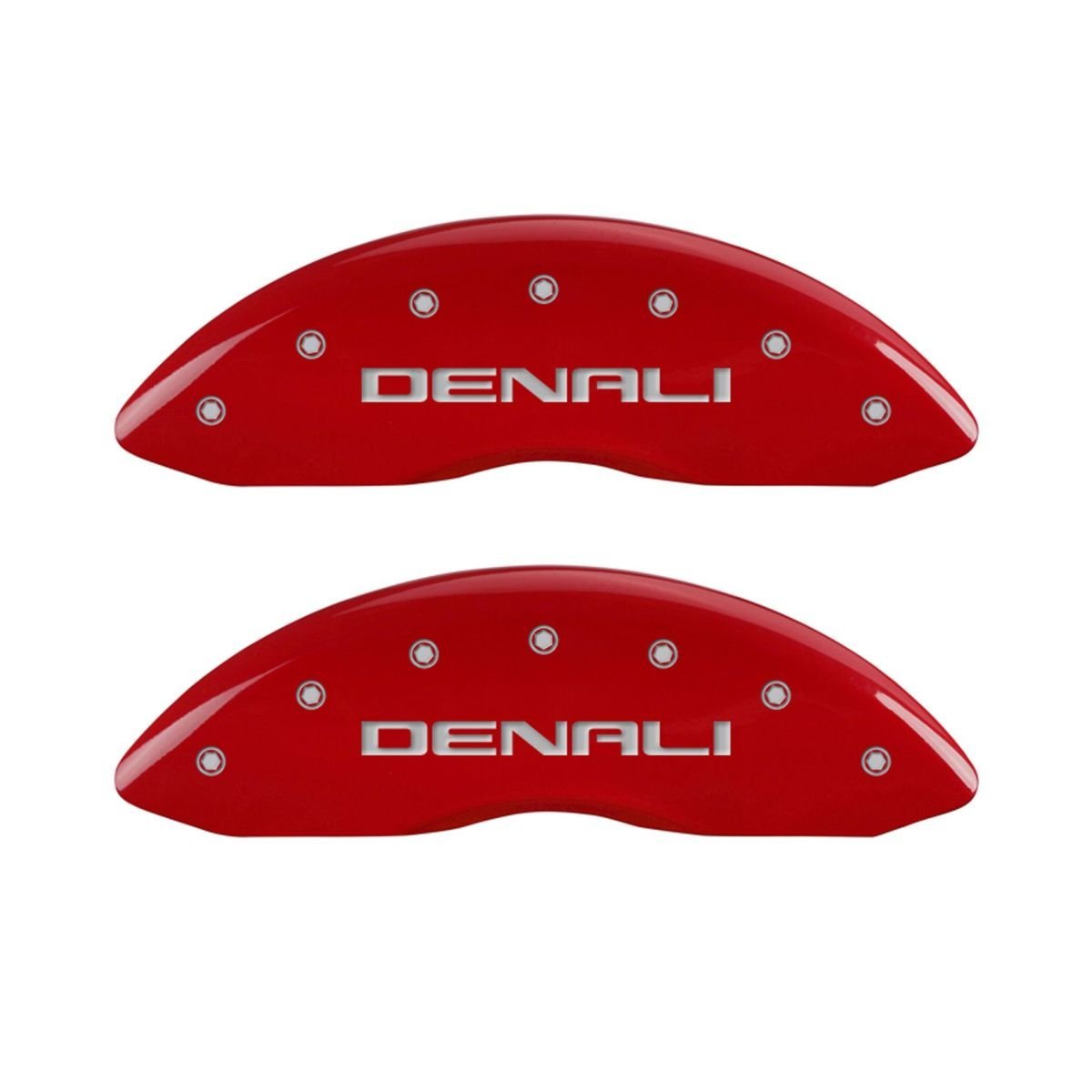Denali Red MGP Caliper Covers 34015SDNLRD - Engraved Front & Rear44; Set of 4