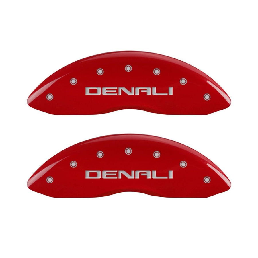 Denali Red MGP Caliper Covers 34015SDNLRD - Engraved Front & Rear44; Set of 4