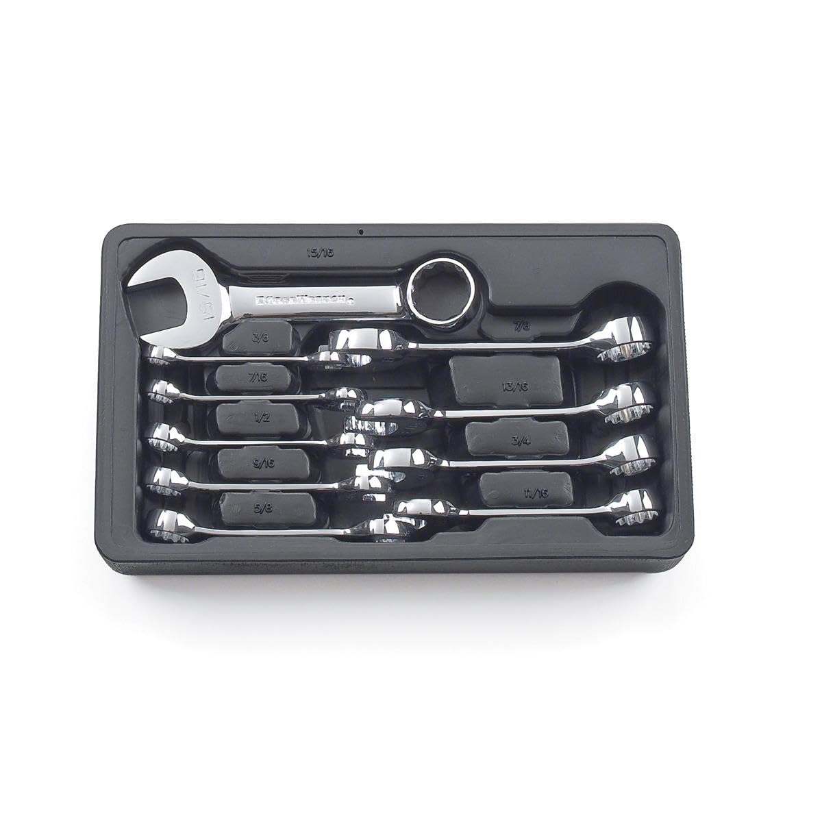 10 Pc. GEARWRENCH 12 Pt. Stubby Combination Wrench Set, SAE - 81905