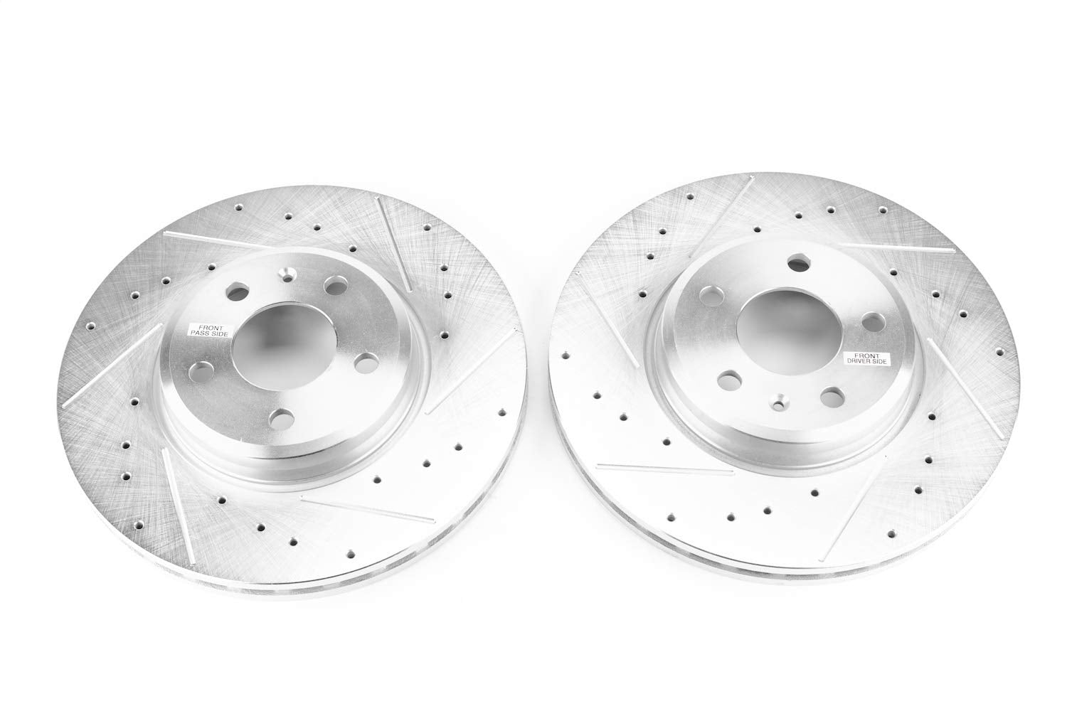 Drilled and Slotted Power Stop EBR1652XPR Front Brake Rotor Pair For Audi A4 2017-2020, Audi A4 Quattro 2021, Audi A5 Sportback 2021-2022 [Model Specific]