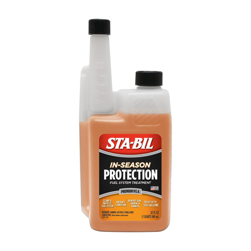 In-Season Protection STA-BIL Fuel System Treatment | Full Protection Fuel System Cleaner, Injector Cleaner, Increases MPG, Prevents Corrosion, 32oz (6 Pack)