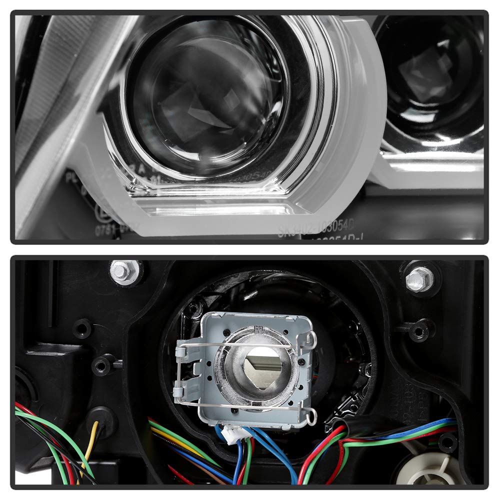 BMW E90 3-Series 09-12 Spyder Auto 3D Halo Projector Headlights Xenon AFS 4 Door