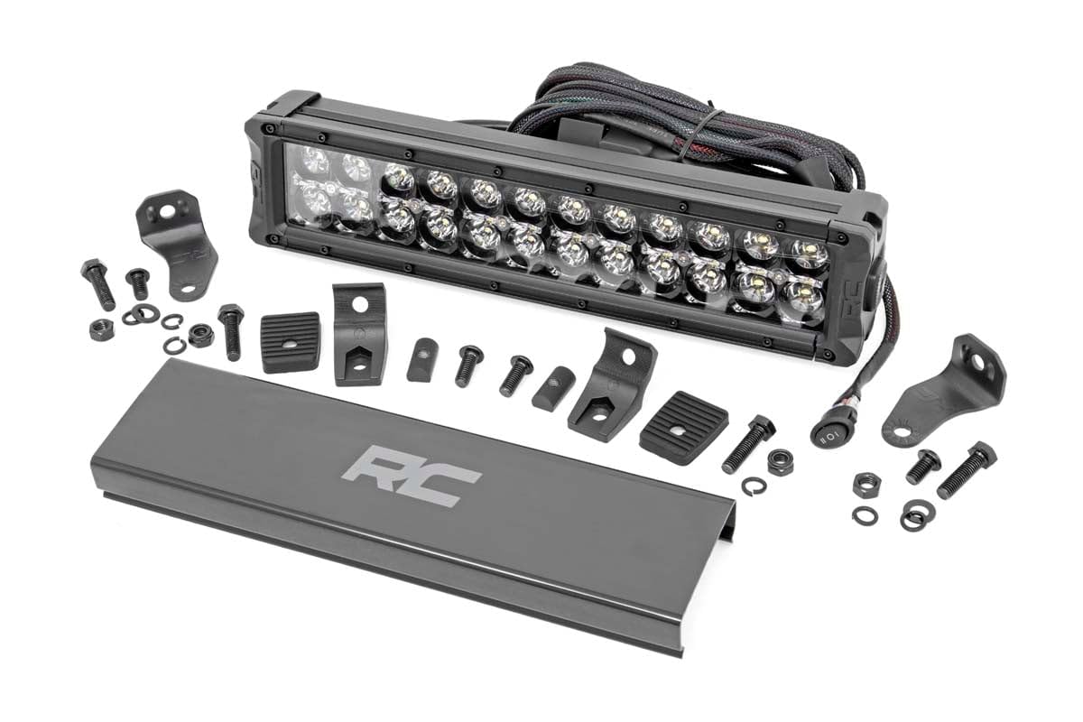 12" Rough Country Black Series Dual Row CREE LED Light Bar | White DRL - 70912BD
