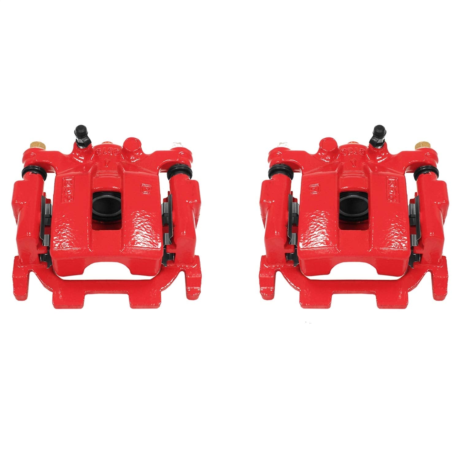 Caliper Set Power Stop for Nissan Maxima 2009-2014, Nissan Maxima 2016-2020 [Model Specific] Rear Pair of High-Temp Red Powder Coated Calipers S6240