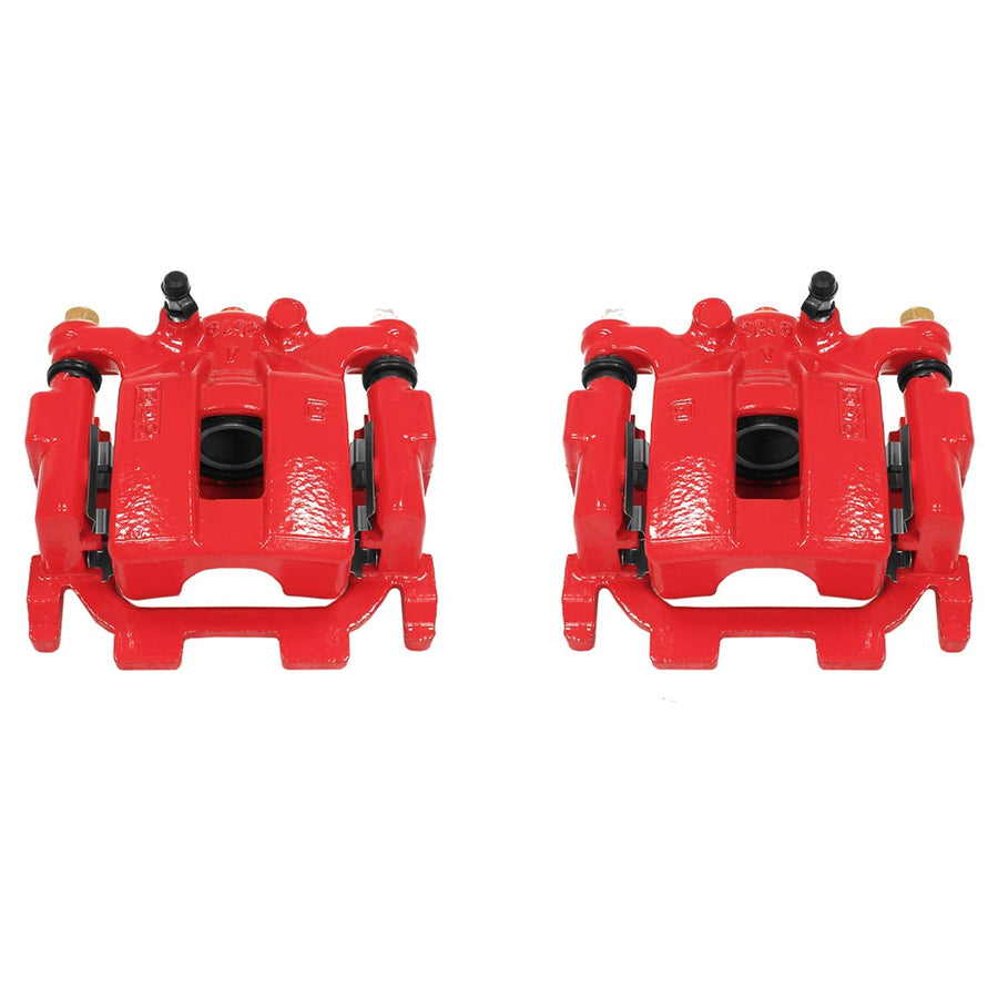 Caliper Set Power Stop for Nissan Maxima 2009-2014, Nissan Maxima 2016-2020 [Model Specific] Rear Pair of High-Temp Red Powder Coated Calipers S6240