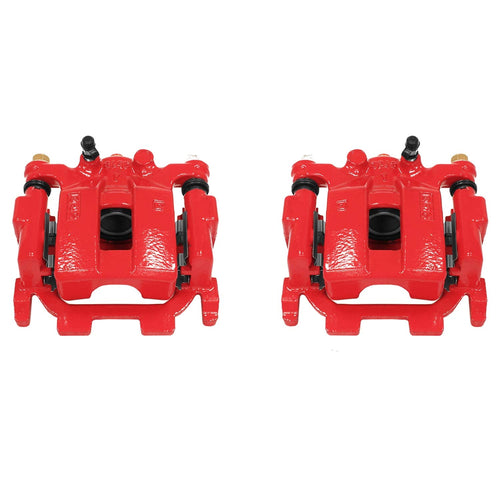 Caliper Set Power Stop for Nissan Maxima 2009-2014, Nissan Maxima 2016-2020 [Model Specific] Rear Pair of High-Temp Red Powder Coated Calipers S6240