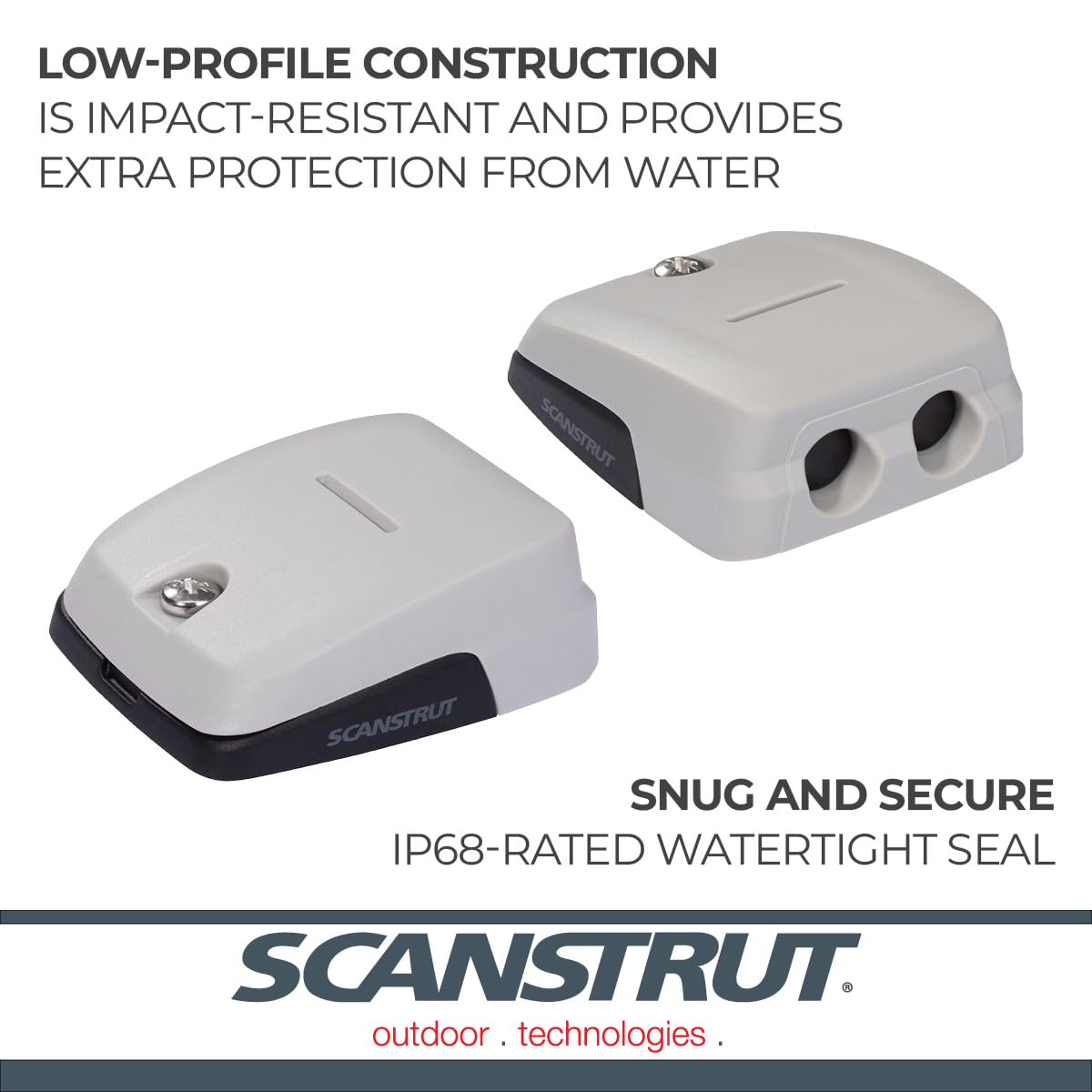 Scanstrut Double-Entry Horizontal Cable Seal - Grey - Multiple Cable Combinations