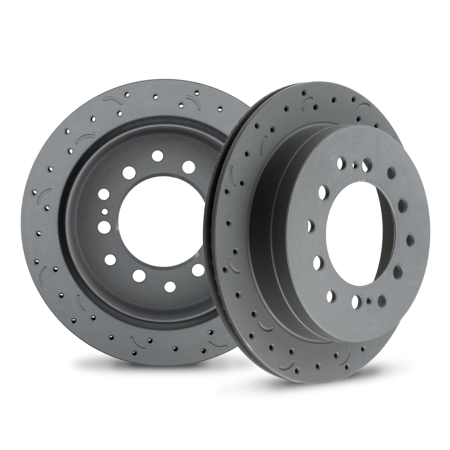Talon Cross-Drilled and Slotted Vented Rotor, Hawk Performance Brakes, 12.28 in. Diameter, 2.69 in. Height