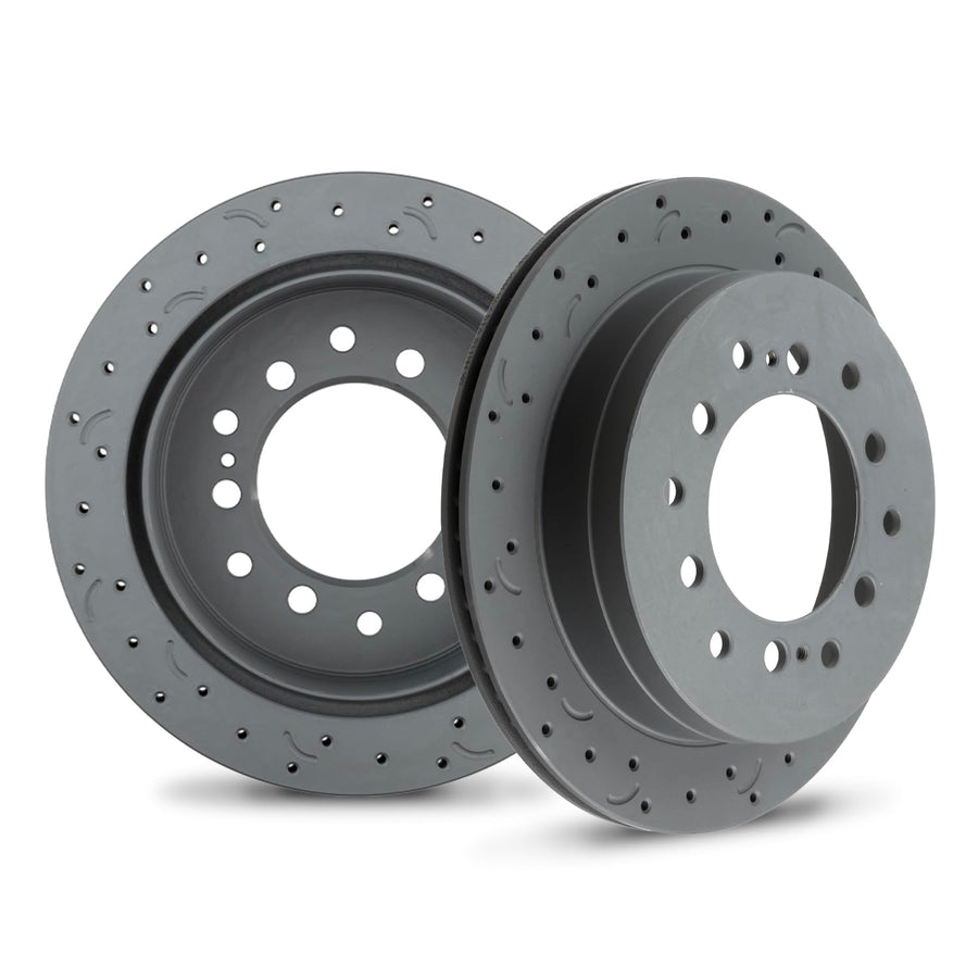 Talon Cross-Drilled and Slotted Vented Rotor, Hawk Performance Brakes, 12.28 in. Diameter, 2.69 in. Height