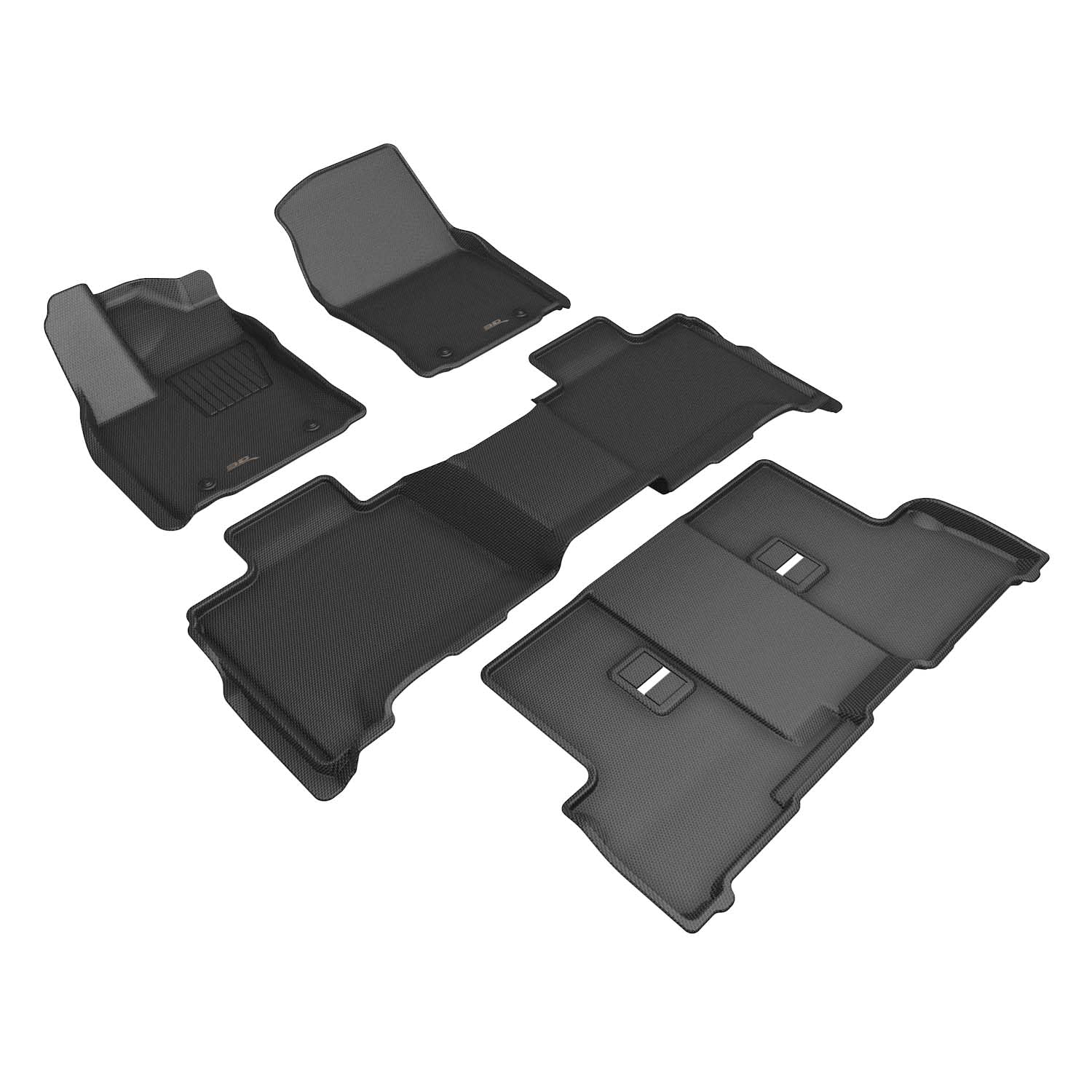 Kagu 3D Maxpider Floor Mat (Black) Compatible with Toyota Sequoia 8-Seat 2023-2026 - Full Set