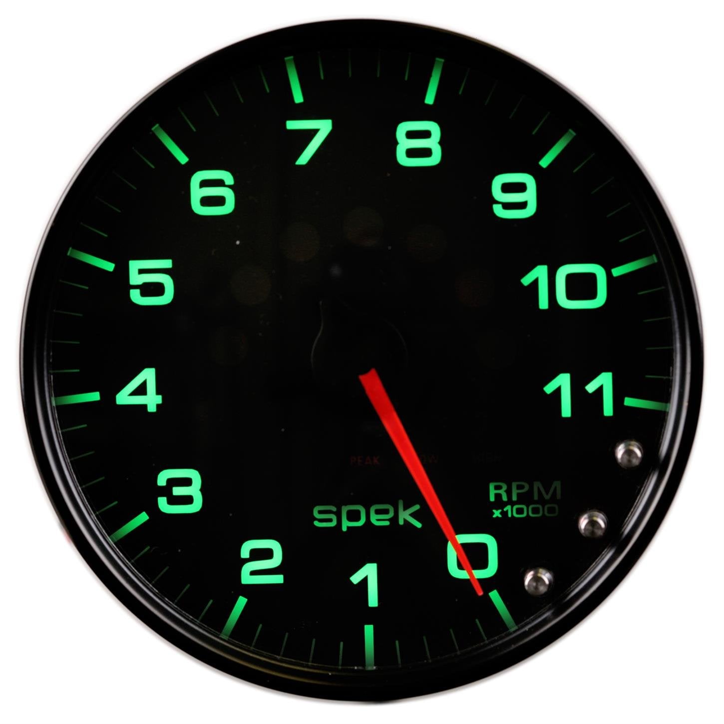 AutoMeter Gauge P23932 Tachometer (Spek-Pro 5", 11K RPM, with Shift Light & Peak Mem, Black/Black, Spek-Pro)