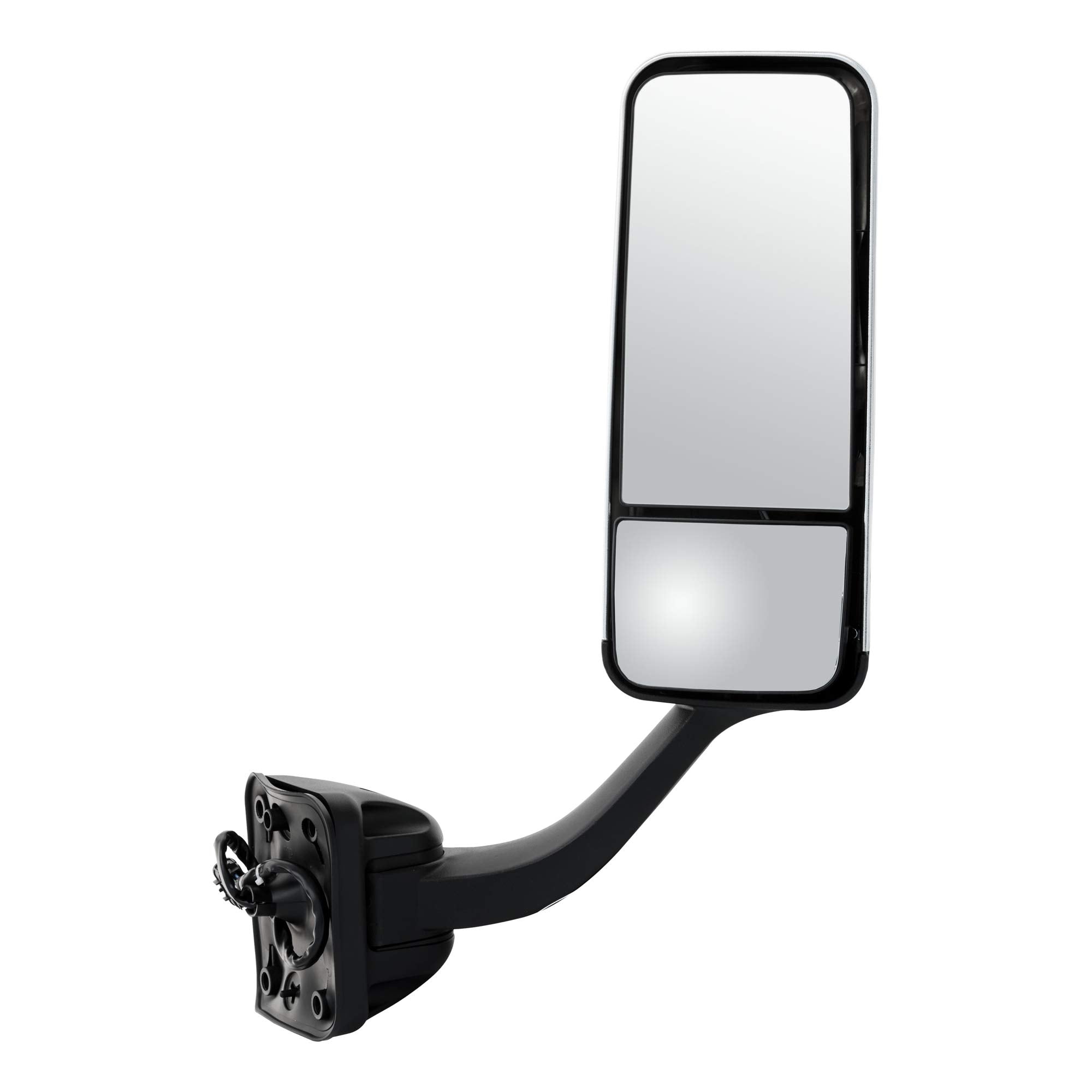 612166 Retrac 7 x 18-Inch Motorized Dual-Vision Heated Pedestal-Mount Passenger-Side West Coast Mirror Assembly, Black ABS Plastic