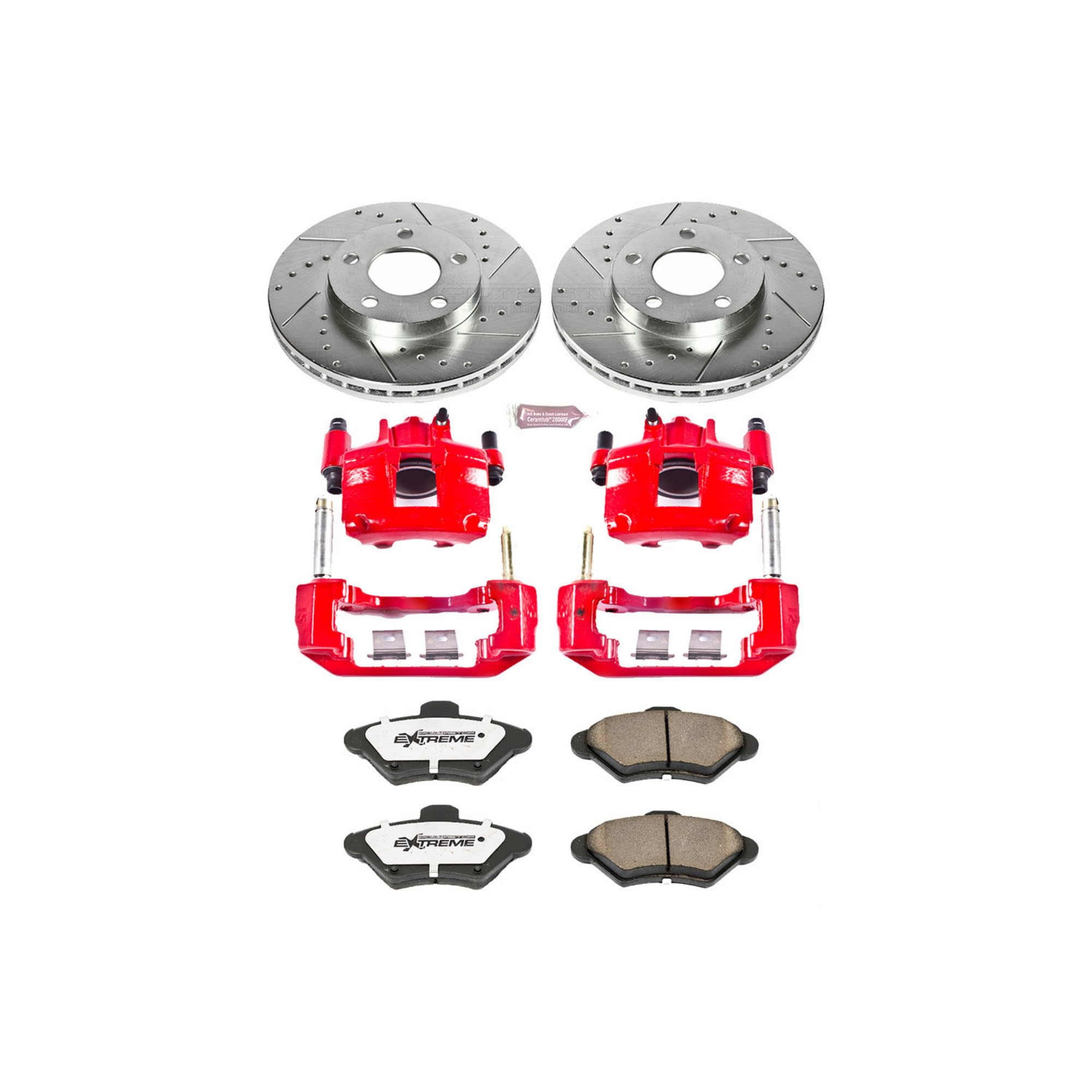 Power Stop KC1299-26 Z26 Street Warrior Front Brake Kit For Ford Mustang 1994-1998 [Model Specific]