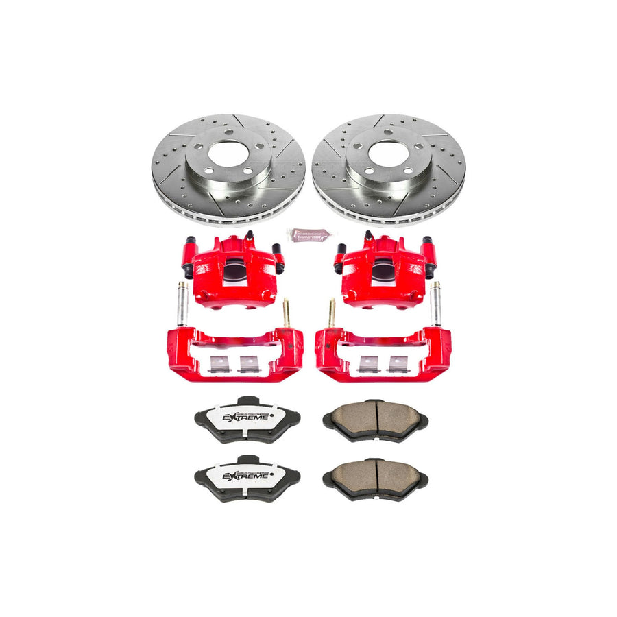 Power Stop KC1299-26 Z26 Street Warrior Front Brake Kit For Ford Mustang 1994-1998 [Model Specific]